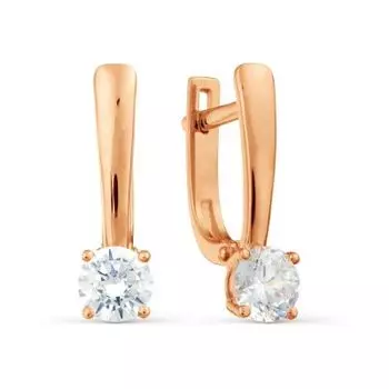 Серьги с фианитами Линии Любви