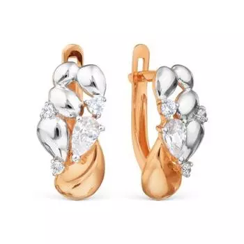 Серьги с фианитами Линии Любви