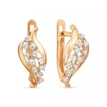 Серьги с фианитами Линии Любви