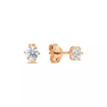 Серьги с фианитами Линии Любви