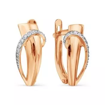 Серьги с фианитами Линии Любви