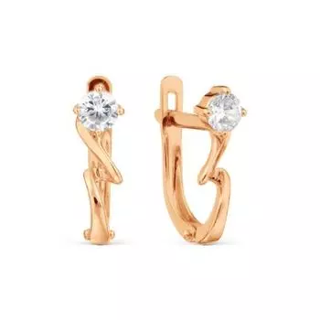Серьги с фианитами Линии Любви