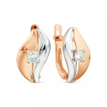 Серьги с фианитами Линии Любви