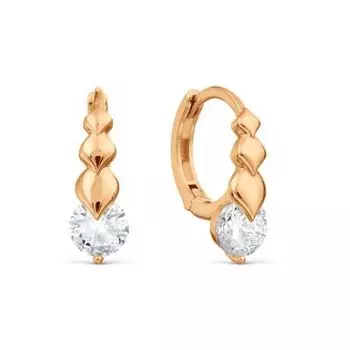 Серьги с фианитами Линии Любви