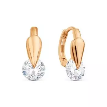 Серьги с фианитами Линии Любви