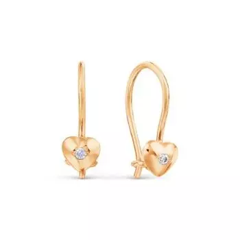 Серьги с фианитами Линии Любви