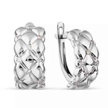 Серьги с фианитами Линии Любви