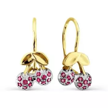 Серьги с фианитами Линии Любви