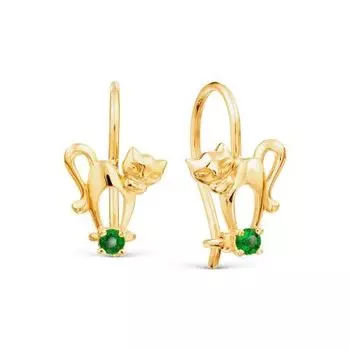 Серьги с фианитами Линии Любви