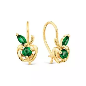 Серьги с фианитами Линии Любви