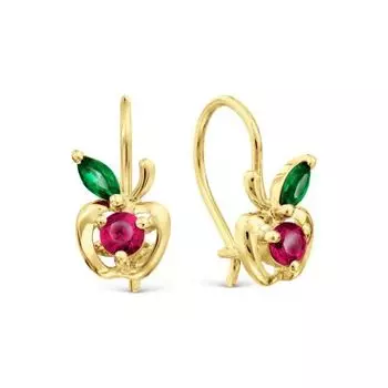 Серьги с фианитами Линии Любви