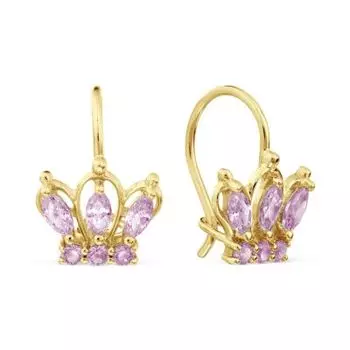 Серьги с фианитами Линии Любви