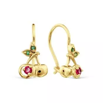 Серьги с фианитами Линии Любви