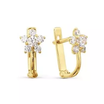 Серьги с фианитами Линии Любви