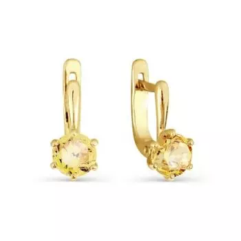 Серьги с фианитами Линии Любви