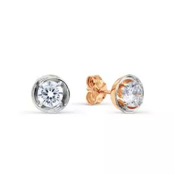 Серьги с фианитами Линии Любви