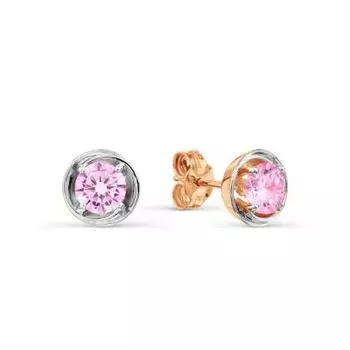 Серьги с фианитами Линии Любви