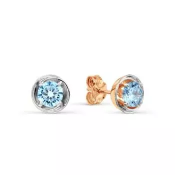 Серьги с фианитами Линии Любви