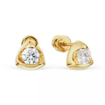 Серьги с фианитами Линии Любви