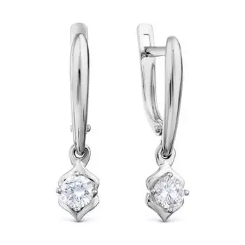 Серьги с фианитами Линии Любви