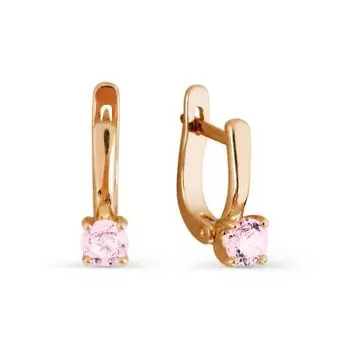 Серьги с фианитами Линии Любви