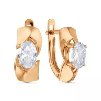 Серьги с фианитами Линии Любви