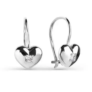 Серьги с фианитами Линии Любви