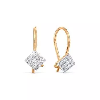 Серьги с фианитами Линии Любви