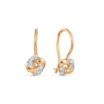 Серьги с фианитами Линии Любви