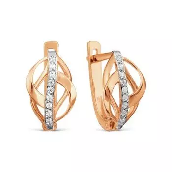 Серьги с фианитами Линии Любви