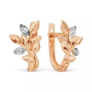 Серьги с фианитами Линии Любви