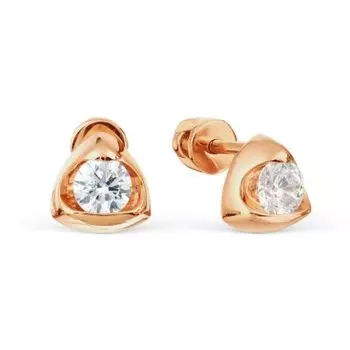 Серьги с фианитами Линии Любви