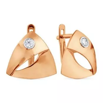 Серьги с фианитами Линии Любви