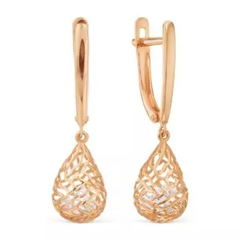 Серьги с фианитами Линии Любви