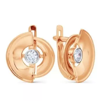 Серьги с фианитами Линии Любви