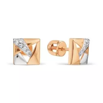 Серьги с фианитами Линии Любви