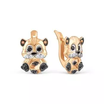 Серьги с фианитами Линии Любви