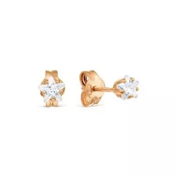 Серьги с фианитами Линии Любви