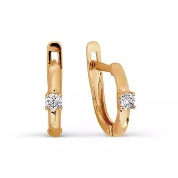 Серьги с фианитами Линии Любви