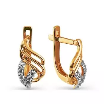 Серьги с фианитами Линии Любви