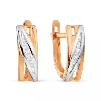 Серьги с фианитами Линии Любви