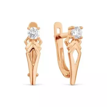 Серьги с фианитами Линии Любви