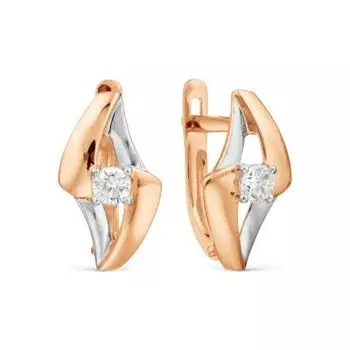 Серьги с фианитами Линии Любви