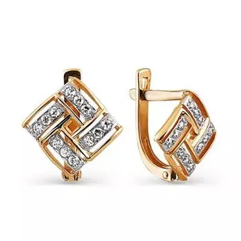 Серьги с фианитами Линии Любви