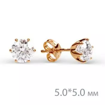 Серьги с фианитами Линии Любви