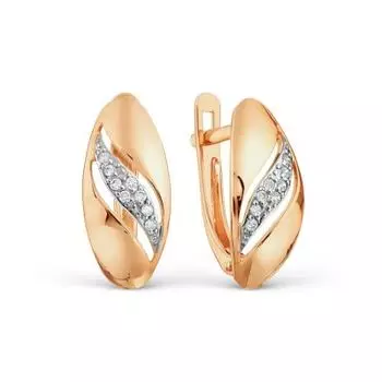 Серьги с фианитами Линии Любви