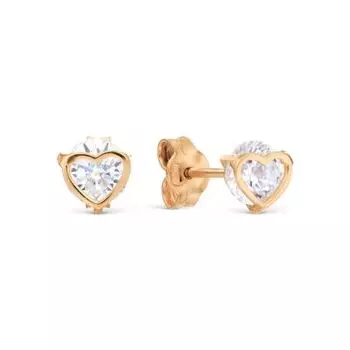 Серьги с фианитами Линии Любви