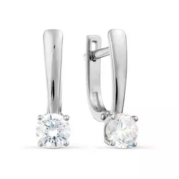 Серьги с фианитами Линии Любви