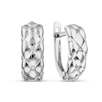 Серьги с фианитами Линии Любви