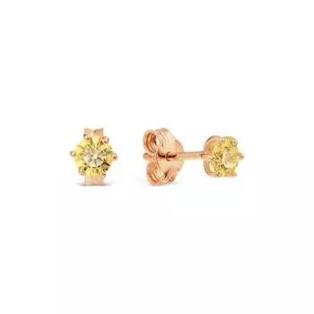 Серьги с фианитами Линии Любви